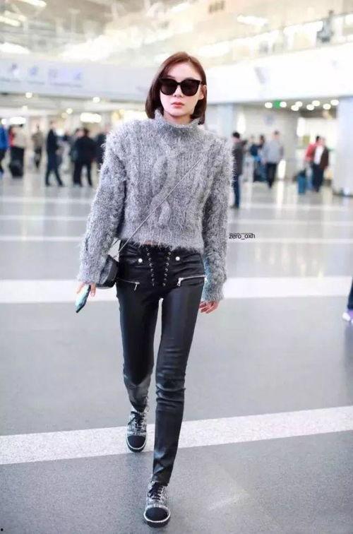 明星街拍休闲装冬季,明星休闲装街拍大盘点